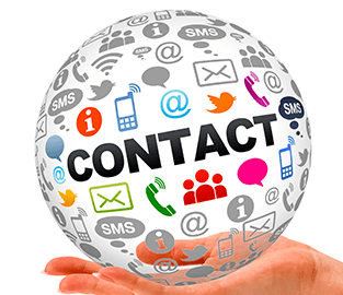 contact icons globe