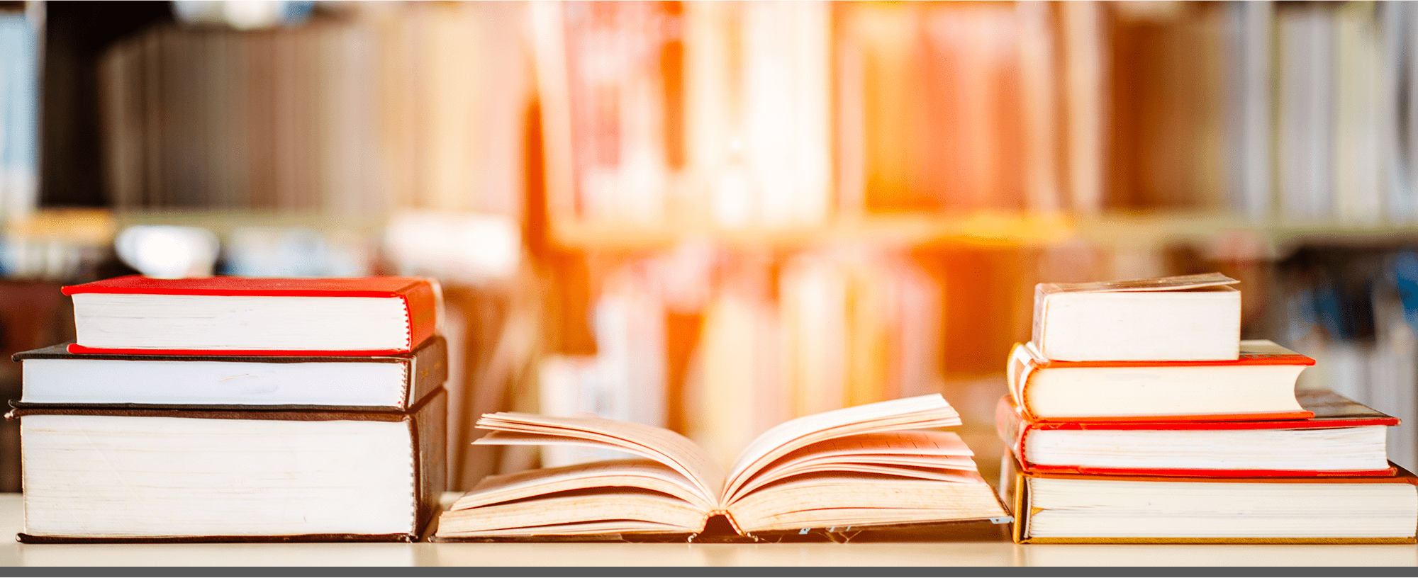 stack of books on a table